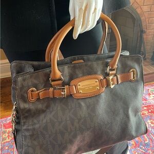 Michael Kors Black and Brown Ladies Bag
